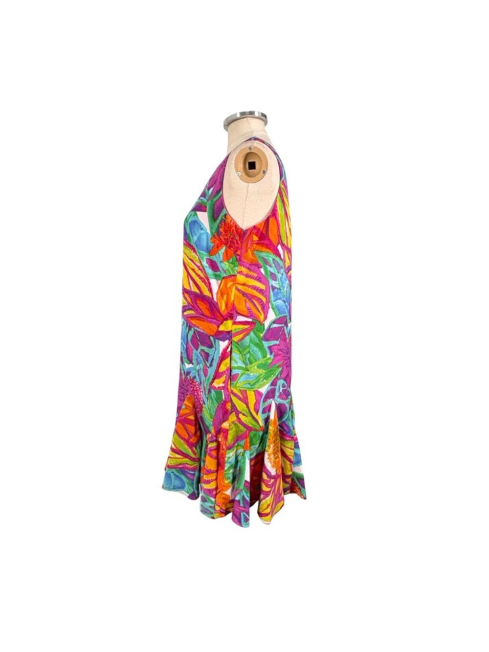 Lauren Ralph Lauren Multicolor Tropical Sleeveless Dress Size 10 Petite - Picture 4 of 11